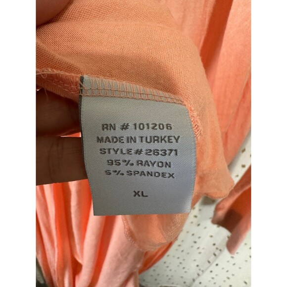 Soft Surroundings Peach Open Front Lightweight Jersey Robe Duster Cardigan XL - Picture 5 of 7